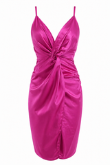 Vestido Satinado Anudado