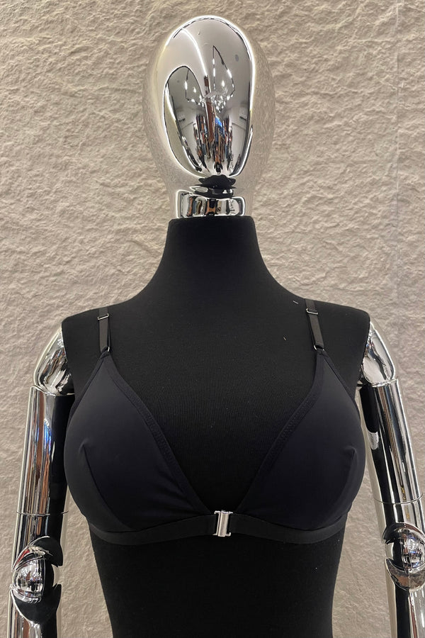 Bralette Liso Triangulo Negro