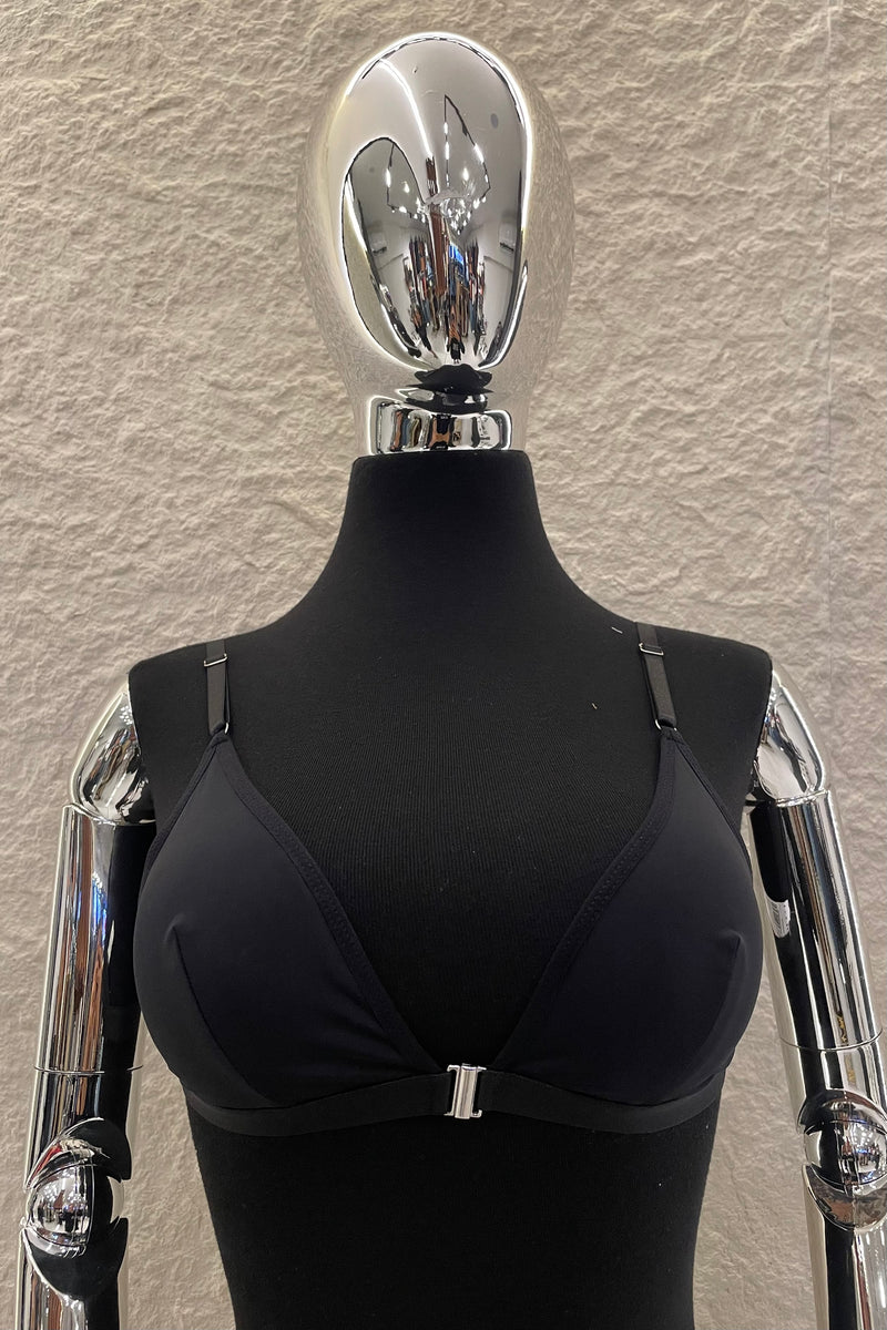 Bralette Liso Triangulo Negro