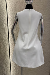 Vestido App de Flores Blanco