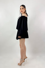 Vestido Suelto Manga Larga Negro