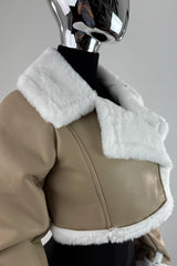 Jacket Vinipiel Fox Fur Caqui