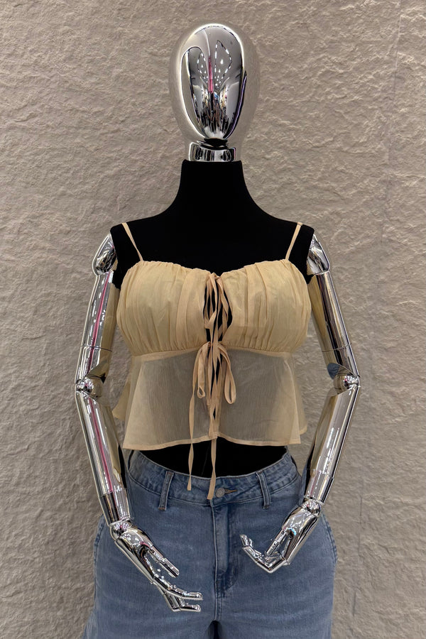 Blusa de Tirantes Suelta Amarillo
