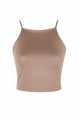 Blusa Corta Basica Beige