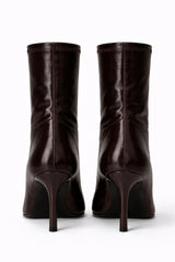 Botin Stiletto Charol Chocolate