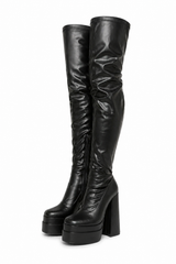 Botas Negras Chunky Largas