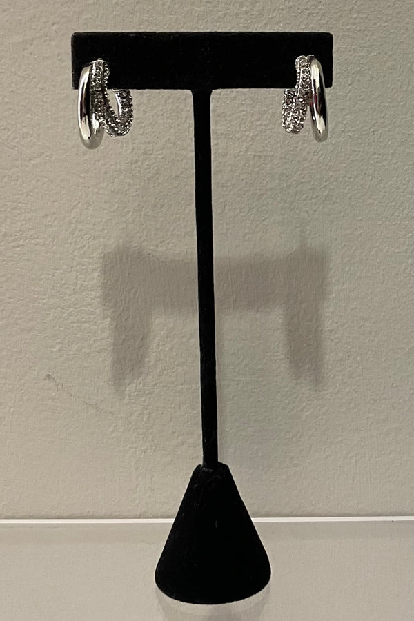 Aretes Double Ring Silver