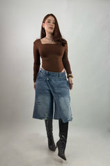 Biker Asimetrico Denim