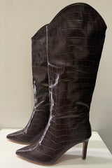 Bota Milan Chocolate Croco