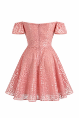 Vestido Princesa Encaje Rosa