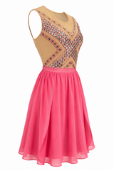 Vestido Rosa Con Lentejuela