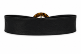 Cinto Negro De Vinipiel Hebilla Circular