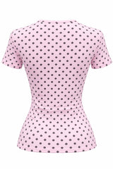 Blusa Polka Dots Rosa