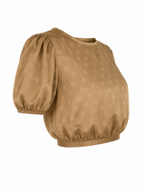 Crop Top Satinado Boleado