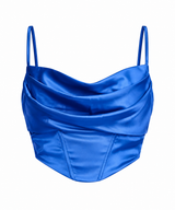 CropTop Tirante Satinado Corrugado