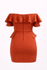 Vestido Corto strapple y Rufles