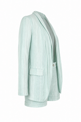 Set Blazer y Short De Rayas Verde