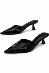 Zapatilla Stiletto Western Negra