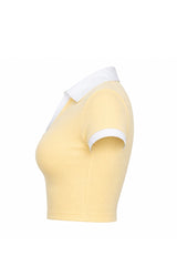 Crop Polo Butter Yellow