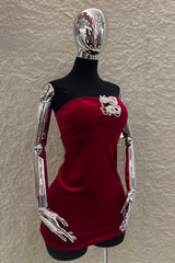 Vestido App de Perlas Velvet Ruby