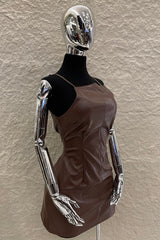 Vestido Corto Vinipiel Cafe