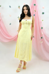 Vestido Midi Tirantes Amarillo