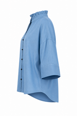 Camisa Cuello V Marino