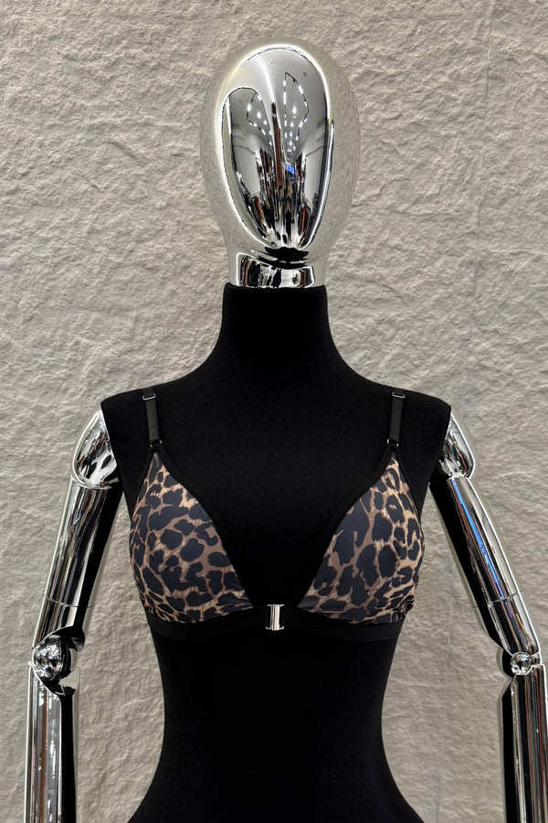 Bralette Liso Triangulo Animal Print