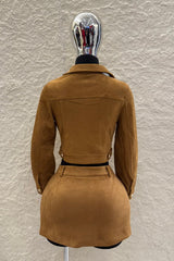 Jacket Corta Velvet Camel