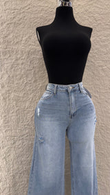 Pantalon High Rise Denim