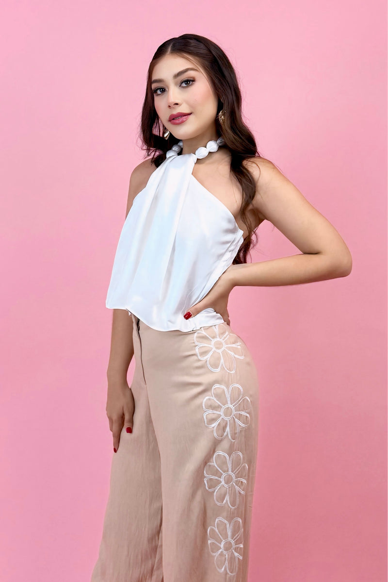Blusa Halter Olgada Blanca