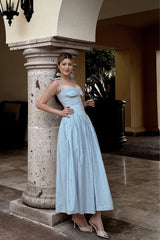 Vestido Midi Corset Azul