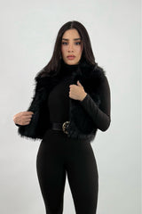 Chaleco Fox Fur Negro