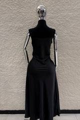 Vestido Satin Largo Negro