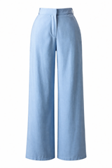 Pantalon Detalle Crochet Azul