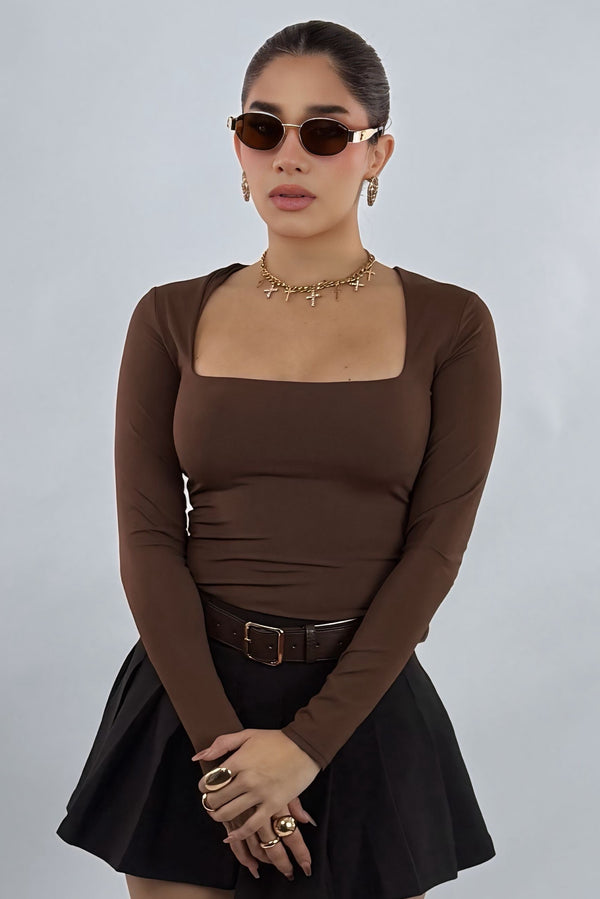 Blusa Manga Larga Chocolate