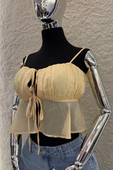 Blusa de Tirantes Suelta Amarillo