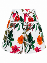 Short Plisado Floreado