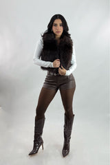 Chaleco Fox Fur Cafe