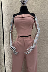 Set Top y Pantalon Rosa