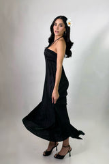 Vestido Midi Recto Negro