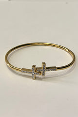 Pulsera Double Cross Golden