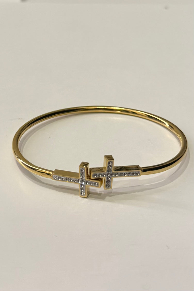 Pulsera Double Cross Golden