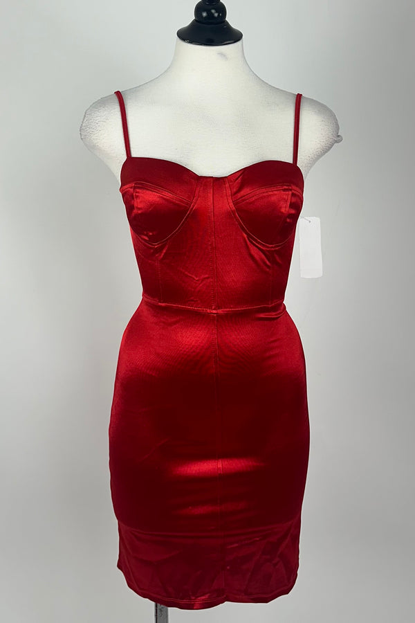 Vetsido Midi Satinado Con Copa