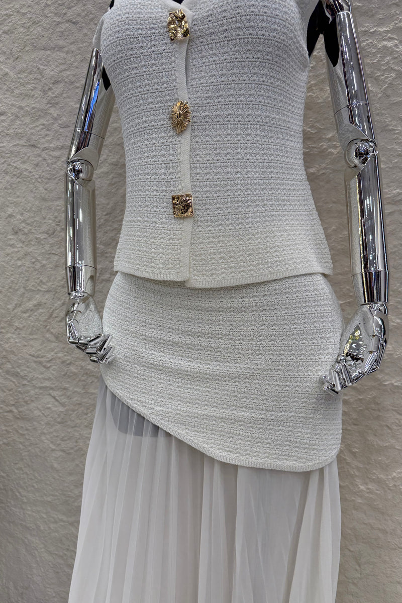 Set Blusa y Falda Crochet Blanco