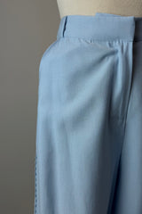 Pantalon Detalle Crochet Azul