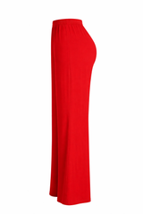 Pantalón Tipo Palazo Abierto En Piernas Rojo