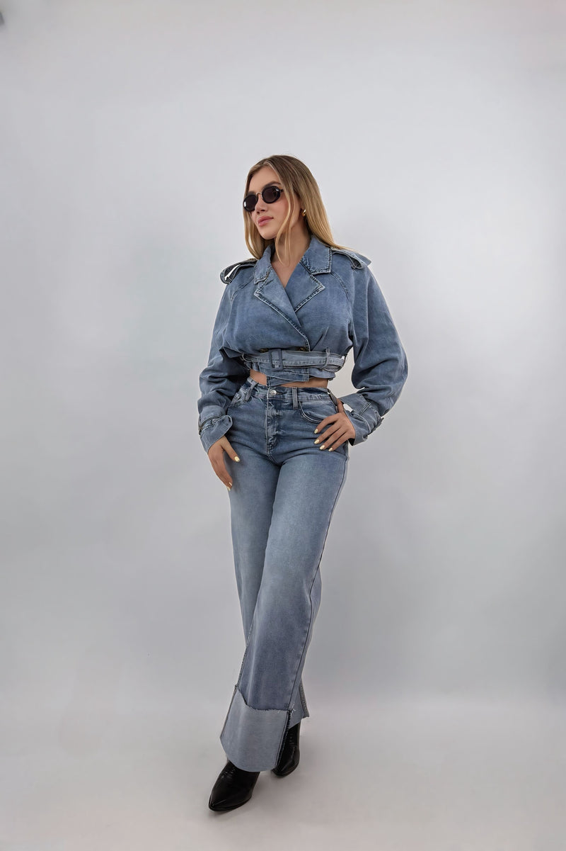 Pantalon Wide Leg Denim