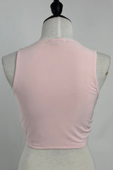 Crop Top Rosa con Escote