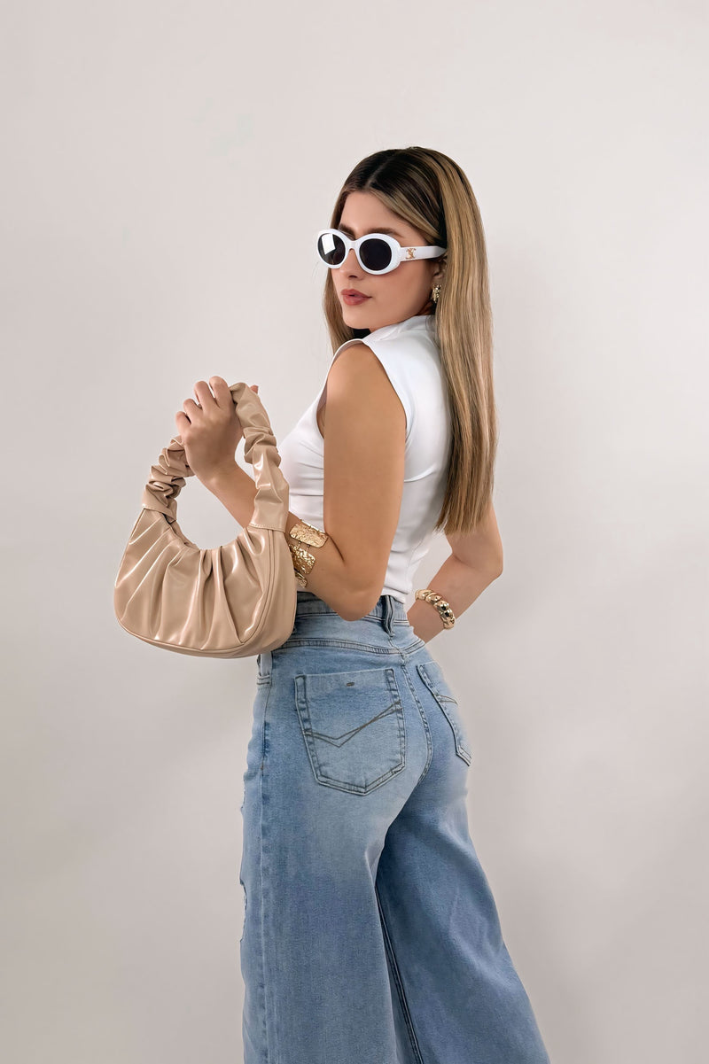 Top Ruched Blanco